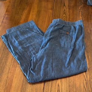 PureJill Indigo 100% Cotton Pants